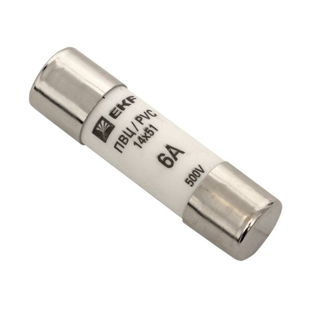 Плавкая вставка цилиндрическая ПВЦ (14x51) 6А EKF (10.00 шт.)