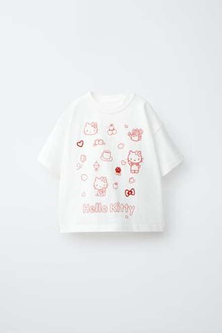 ZARA ФУТБОЛКА HELLO KITTY © SANRIO, БЕЛЫЙ