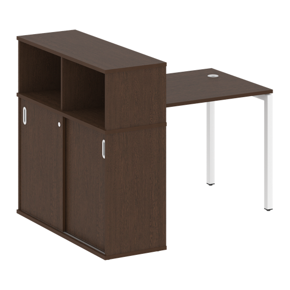 Метал Систем Куатро Стол письменный с шкафом-купе на П-образном м/к 40БП.РС-СШК-3.1 Т
