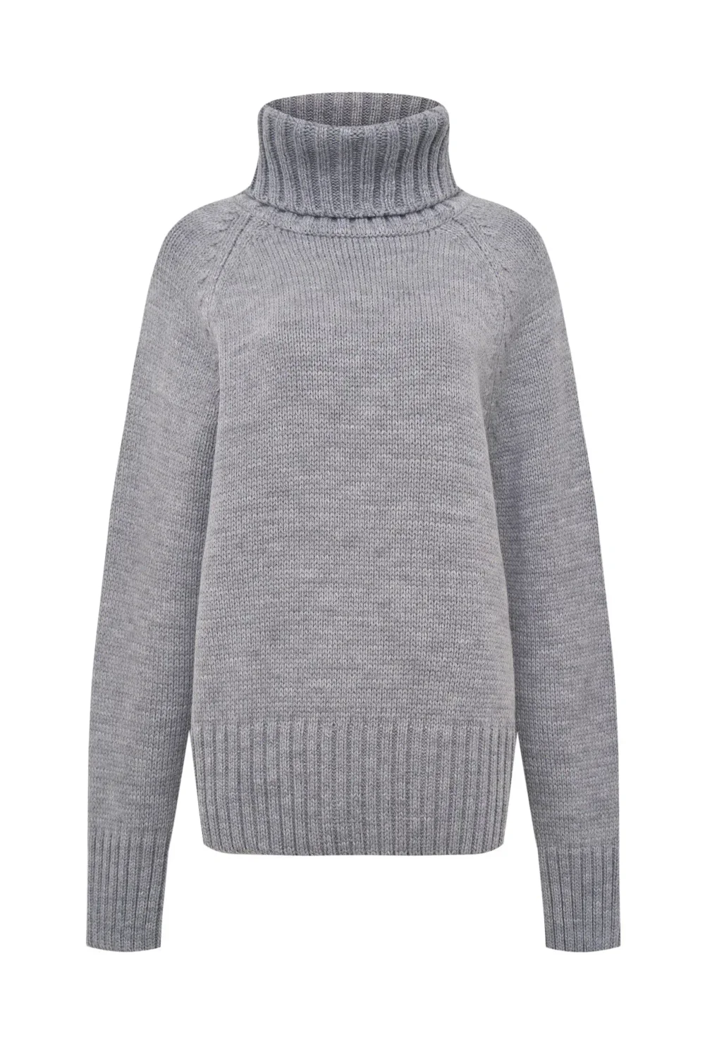 Свитер с горлом, Светло-серый