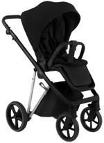 Детская коляска Roan Sol Vintage Luxury 2.0 3 в 1 с автокреслом Pituso Baesa Pro Black,Beige Canopy VIN 05/CB Caviar Black/Nickel/руч.Black