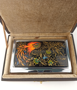 Визитница "Жар-птица" №1 (роспись Палех)
