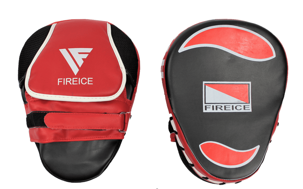 Лапы боксерские FIREICE, FLEX, красный