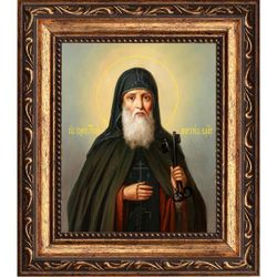 Лонгин Коряжемский, преподобный иеромонах. Икона  на холсте.