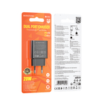 Сетевой адаптер питания BOROFONE BA88A PD20W+QC 3.0  (черный)