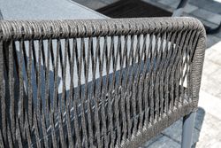 "Канны" лаунж-зона 5-местная плетеная из роупа (веревки), цвет темно-серый