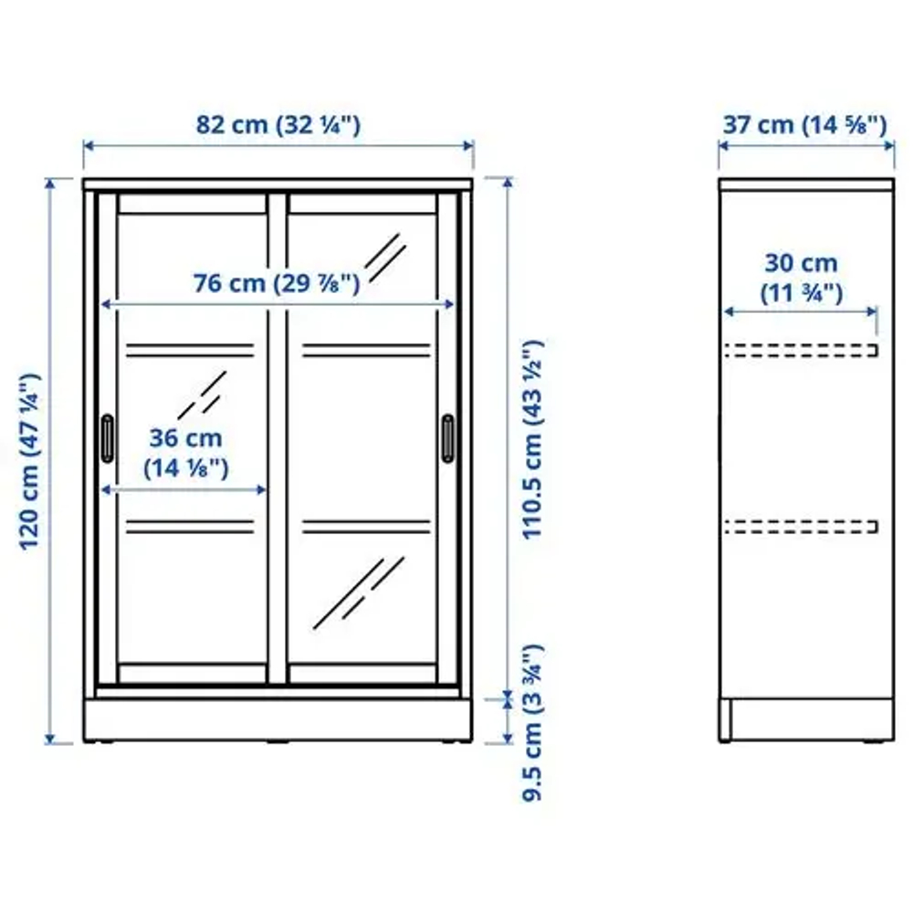 Шкаф - TONSTAD IKEA/ Т ОНСТАД ИКЕА, 82x37x120 см,  светло-коричневый