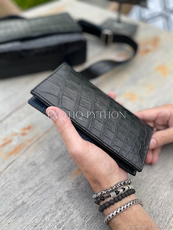 Кошелёк-книжка из кожи крокодила WA-158