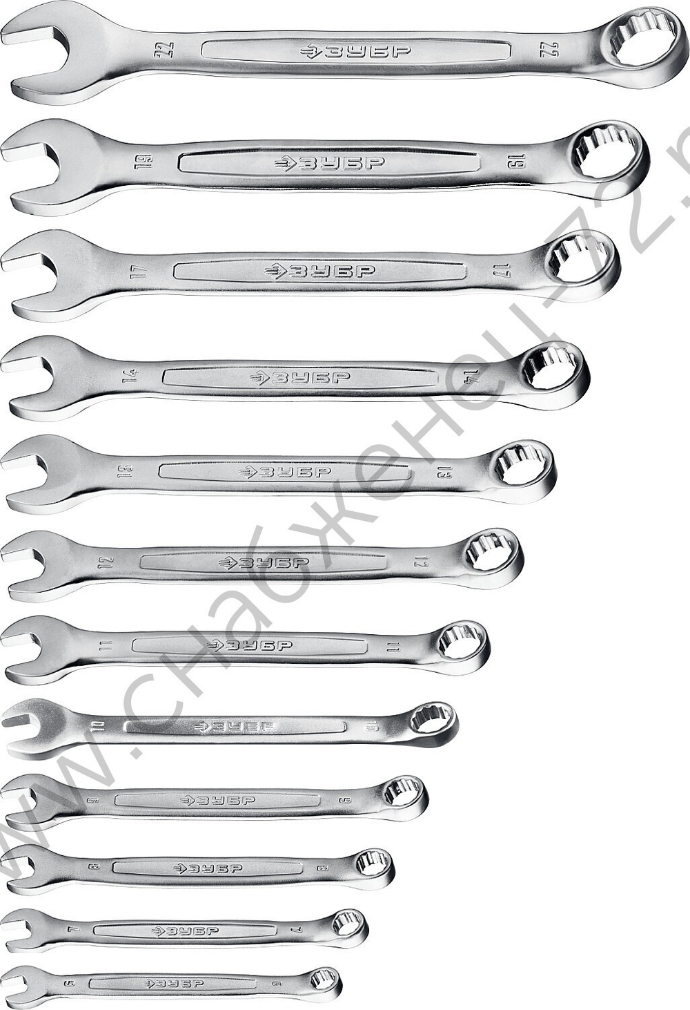 ЗУБР 12 шт, 6 - 22 мм, набор комбинированных гаечных ключей, Профессионал (27088-H12)