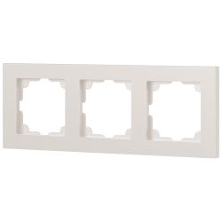 Рамка для розеток и выключателей Intro Accent 6-503-06 на 3 поста, СУ, перламутр