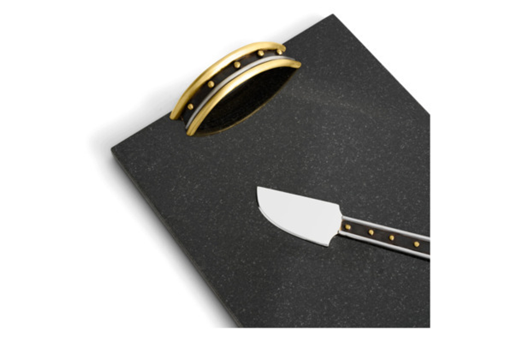 Доска для сыра с ножом 38х25см Michael Aram Нага черная