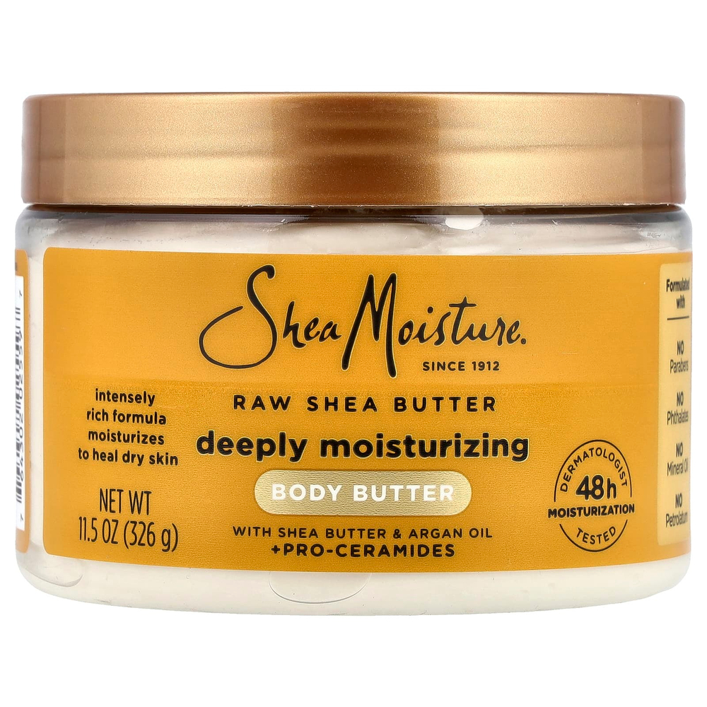 SheaMoisture, глубоко увлажняющее масло для тела, необработанное масло ши, 326 г (11,5 унции)