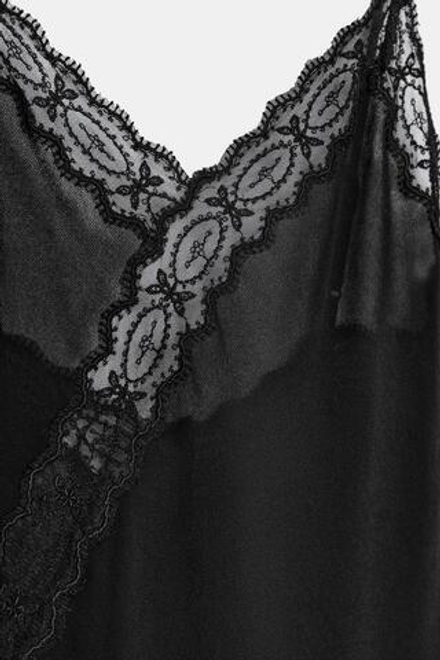 ZARA АСИММЕТРИЧНОЕ ПЛАТЬЕ-КОМБИНАЦИЯ ИЗ КОЛЛЕКЦИИ ZW, ЧЕРНЫЙ