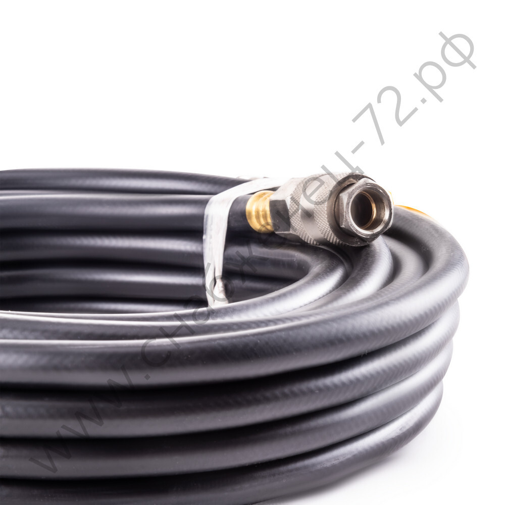 Резиновый маслостойкий воздушный шланг с фитингами Rapid, 20 бар, 12х6 мм, 10 м. AERO