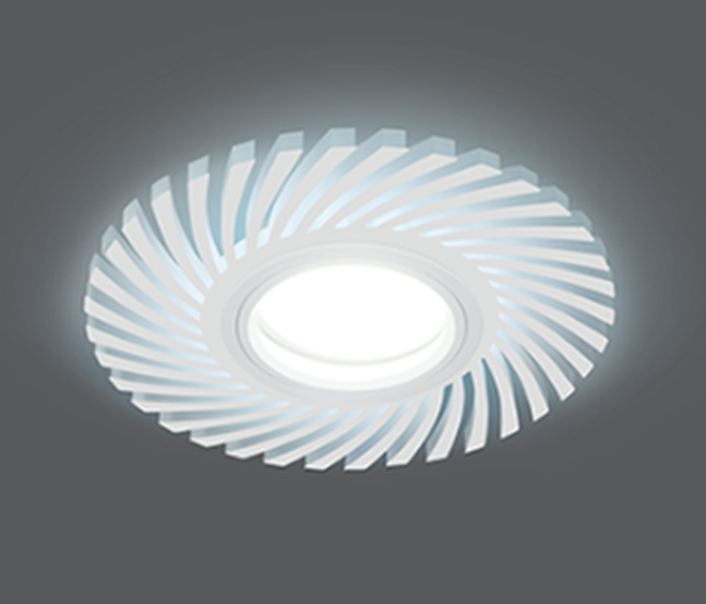 Светильник Gauss Backlight BL133 Круглый/узор Белый, Gu5.3, 3W, LED 4000K 1/40