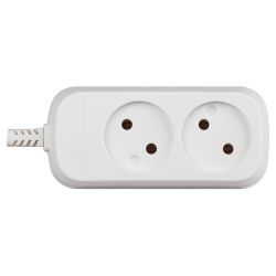 Колодка ЭРА KX-2 2 розетки без зазeмления белая