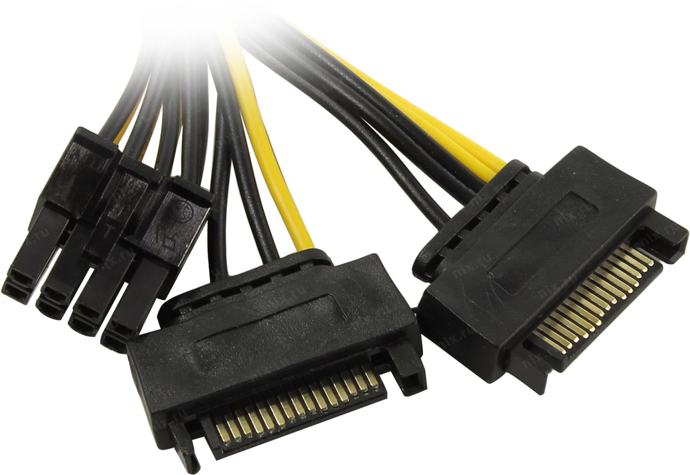 Переходник питания  для  видеокарт 2SATA M->8pin