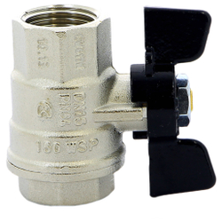 Кран BUGATTI ВВ 1/2" бабочка OREGON серия 302, полный проход