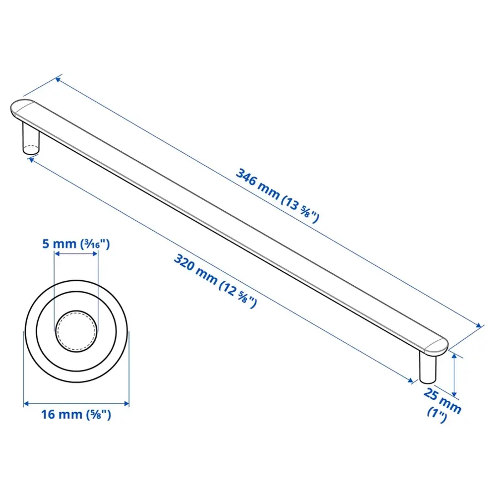 Ручка - NYDALA IKEA/ НИДАЛАИКЕА, 41х10 см, черный