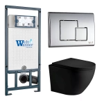 Унитаз с инсталляцией WeltWasser MARBERG 507 + MERZBACH 043 MT-BL + MAR 507 SE