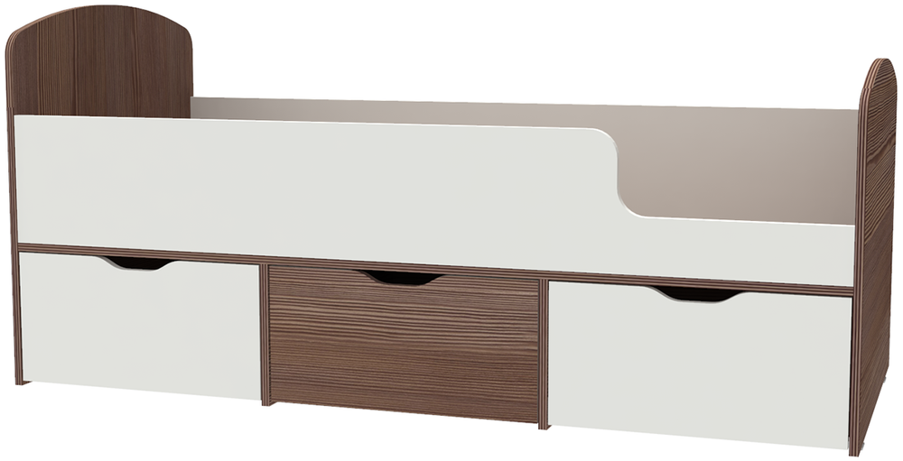 Кровать КарИВи Малыш Мини Бодего Темный Белый