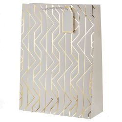 GAEM Пакет подарочный L (бумага 210г/м2, блок 12шт), L31 W12 H42 см, 5в.