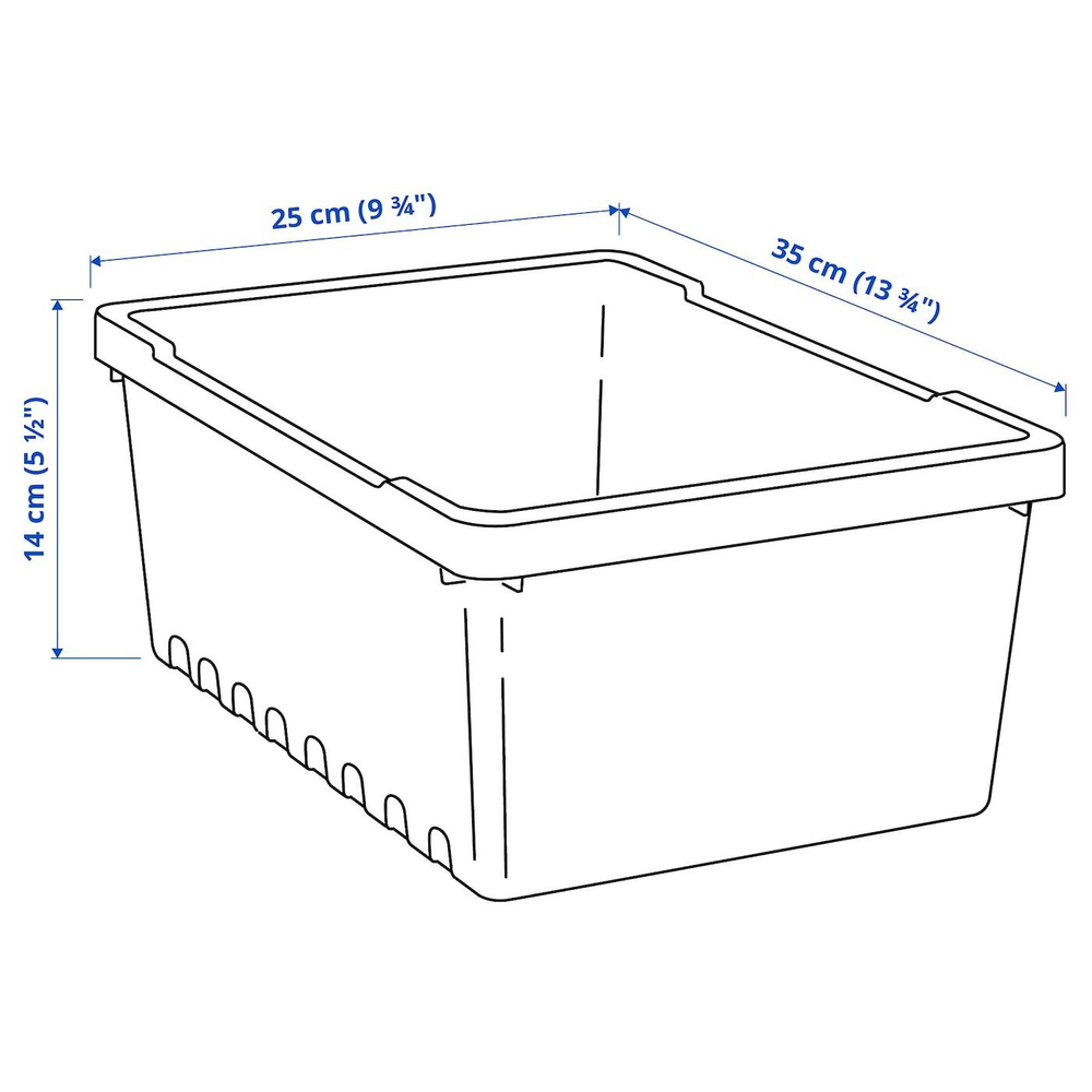 IKEA UPPSNOFSAD  (ИКЕА УППСНОФСАД)  -  Контейнер, черный, 35x25x14 см/9 л