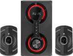 Колонки Defender Eclipse (2.1) - Black, 40Вт (2х10+20) RMS, 40Hz-20kHz, SD, USB, FM, MP3, LED