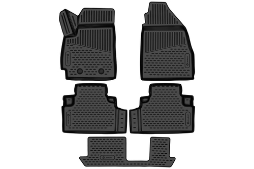 Коврики в салон для JETOUR X70 PLUS 2020-, Внедорожник, 5шт. (полиуретан) ELEMENT3DA68797210K