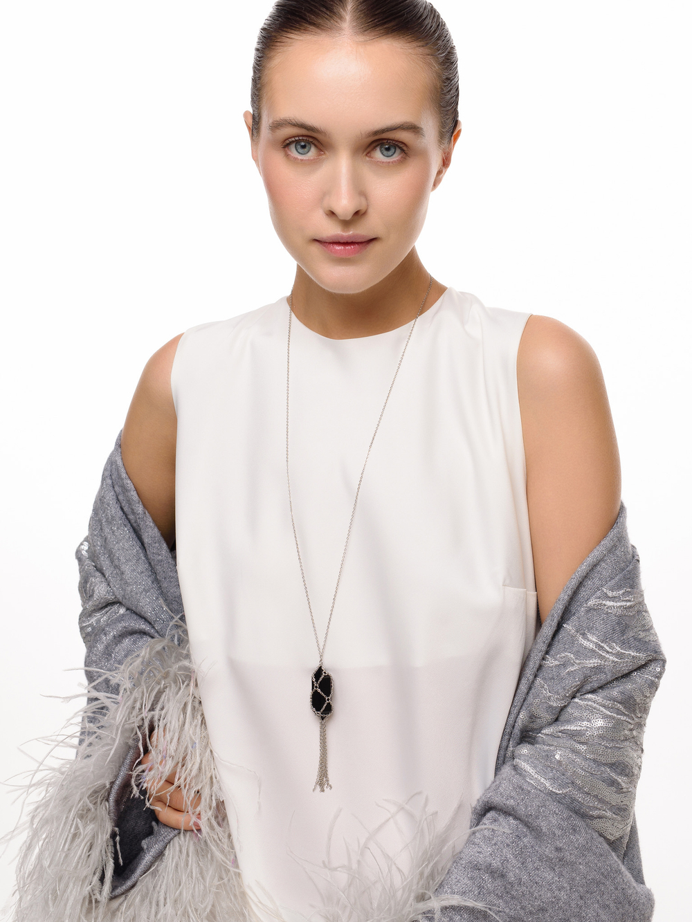 Сотуар "Crystal brush" с черным агатом