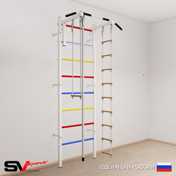 Шведская стенка Sv Sport усиленная 616 (Турник стандарт/Канат/Лестница/Трапеция)