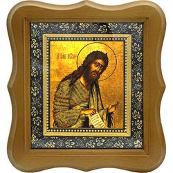 Иоанн Предтеча Пророк и Креститель. Икона на холсте.