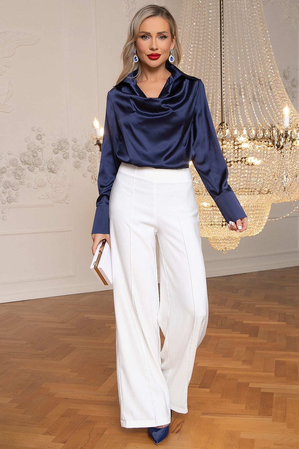 Блуза Шелковая сказка (сапфир) Б14381-34М LT Collection