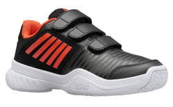 Детские теннисные кроссовки K-Swiss Court Express Strap Omni - jet black/spicy orange/white