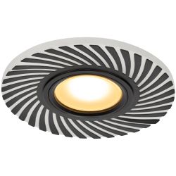 DK LD32 BK /1 Светильник ЭРА декор cо светодиодной подсветкой MR16, 220V, max 11W, черный | Встраиваемые LED светильники