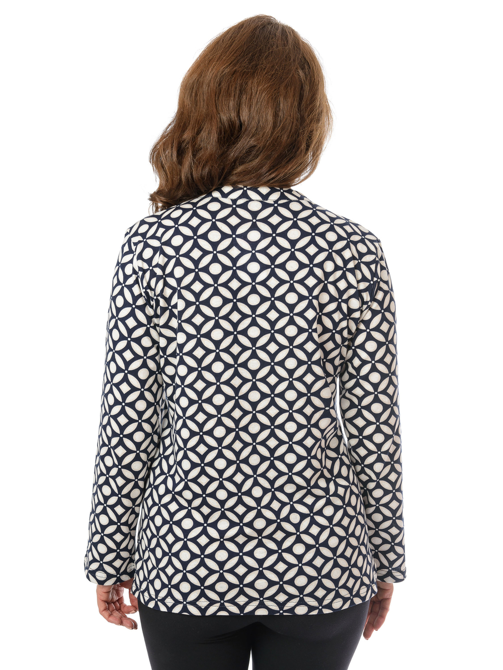 Блузка БЛ-22/синебелый-иллюзия