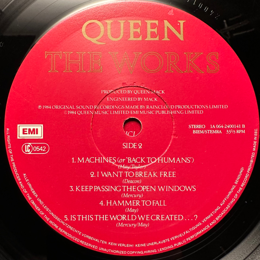 Queen - The Works (Europe 1984г.)