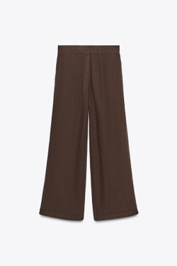 ZARA БРЮКИ-ДЖОГГЕРЫ — ZW COLLECTION, КОРИЧНЕВЫЙ