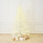 Искусственная белая елка с гирляндой встроенной «Normandia» Нормандия (коралловые ветки) от 2,1 м до 2,4 м