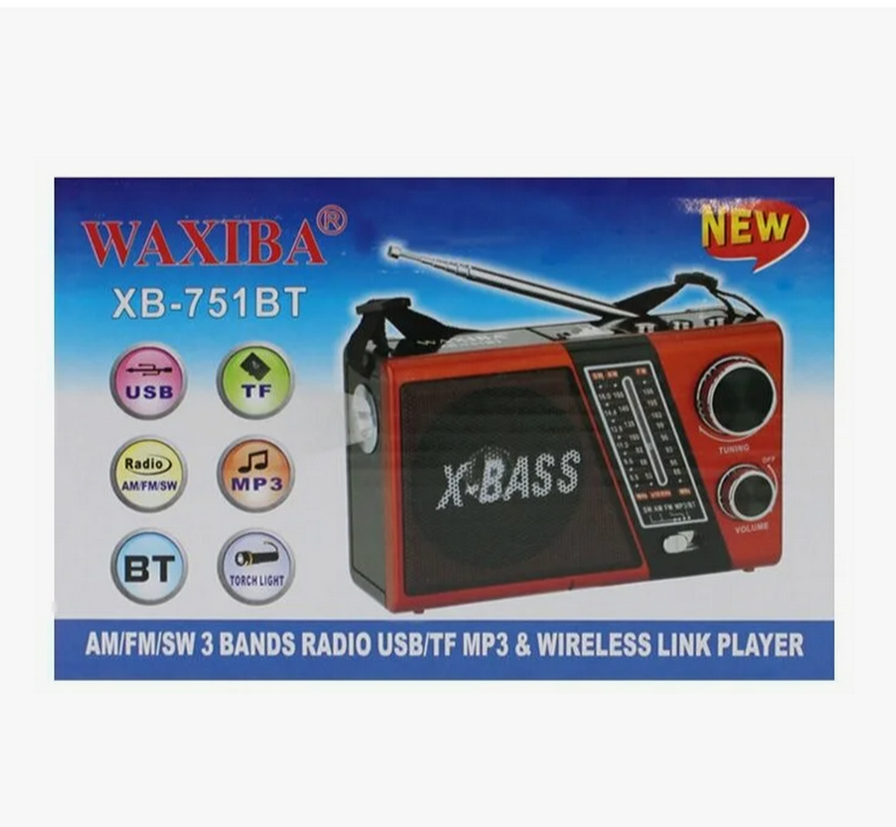 Радиоприемник с MP3 плеером и Bluetooth +фонарь XB-751BT