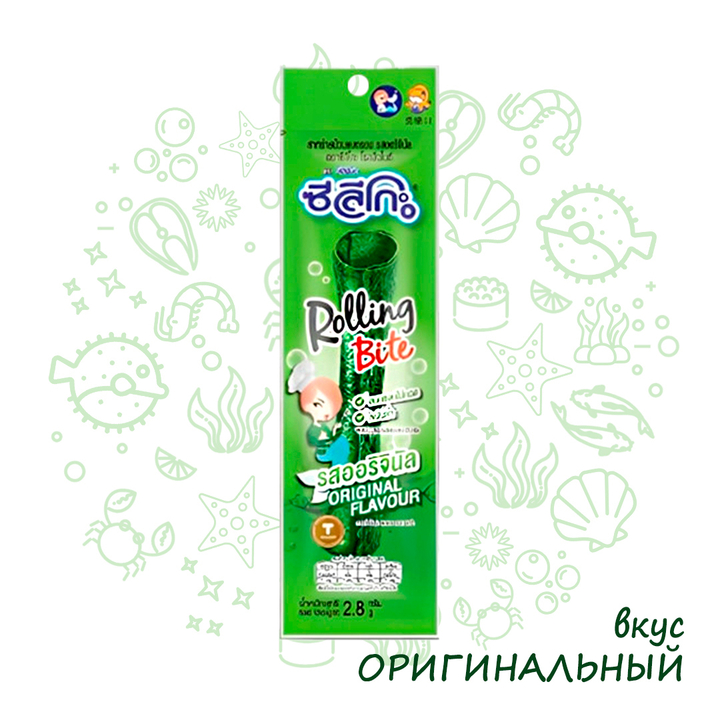 Ролл из нори Seleco Rolling Bite Original карамелизированный оригинальный вкус 2,8 г