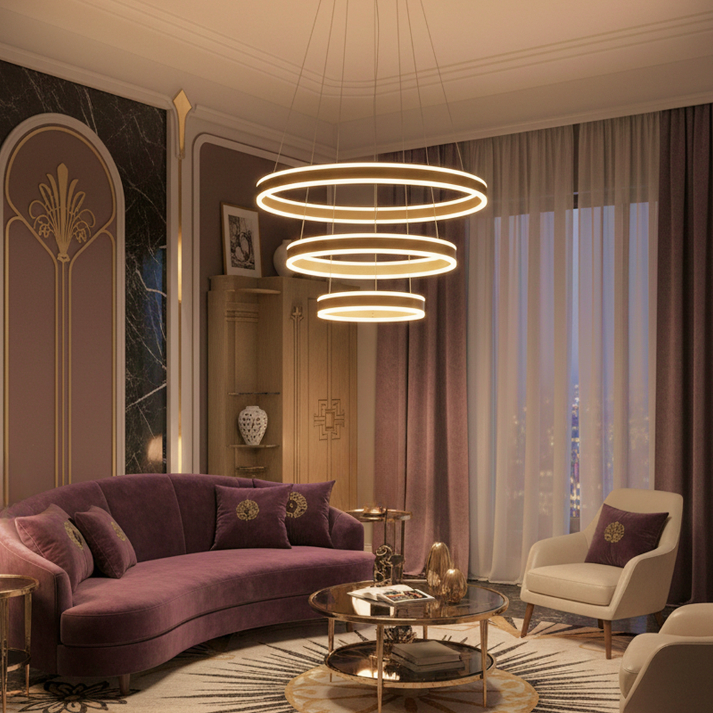 Citilux Дуэт CL719652 LED Люстра подвесная с пультом Золото