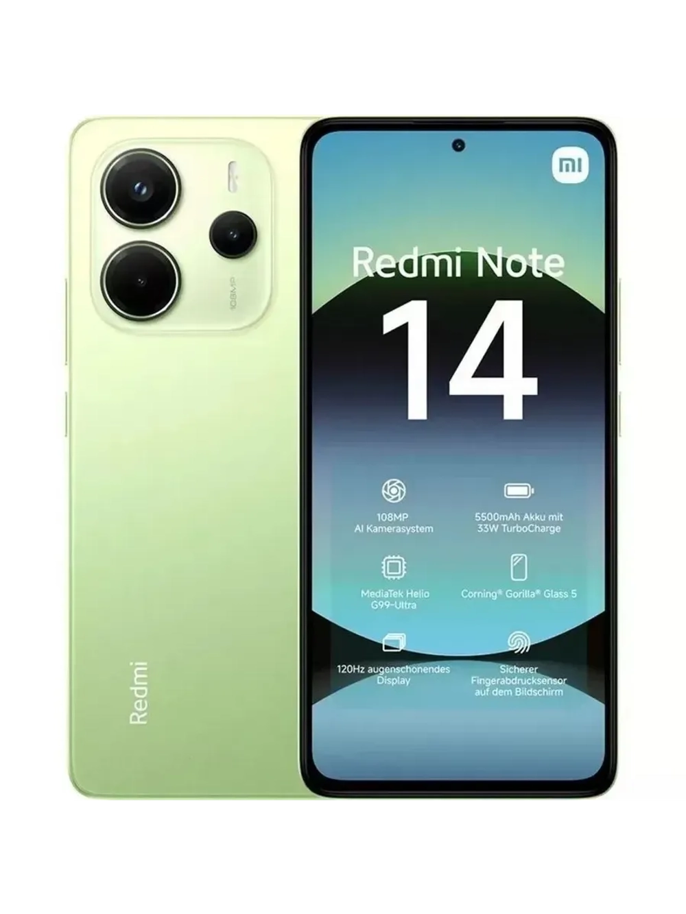 Смартфон Redmi Note 14 8GB/256GB Lime Green [61633]