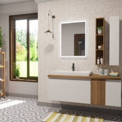 Эстет Malibu Мебель для ванной 2 ящ. вставка 140 см правая