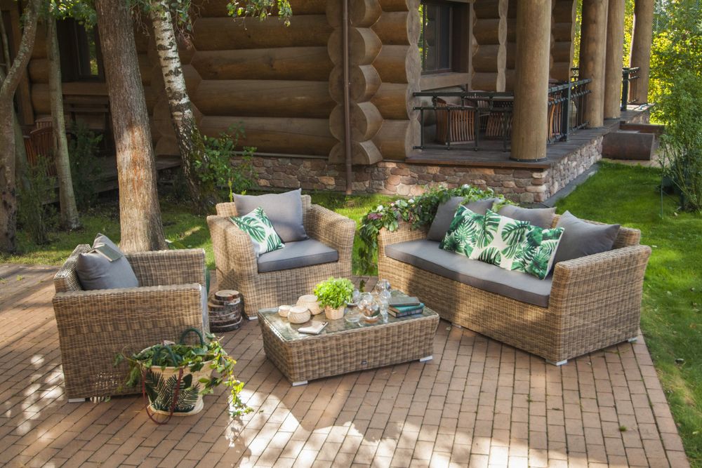 "Капучино" лаунж-зона из искусственного ротанга, цвет соломенный