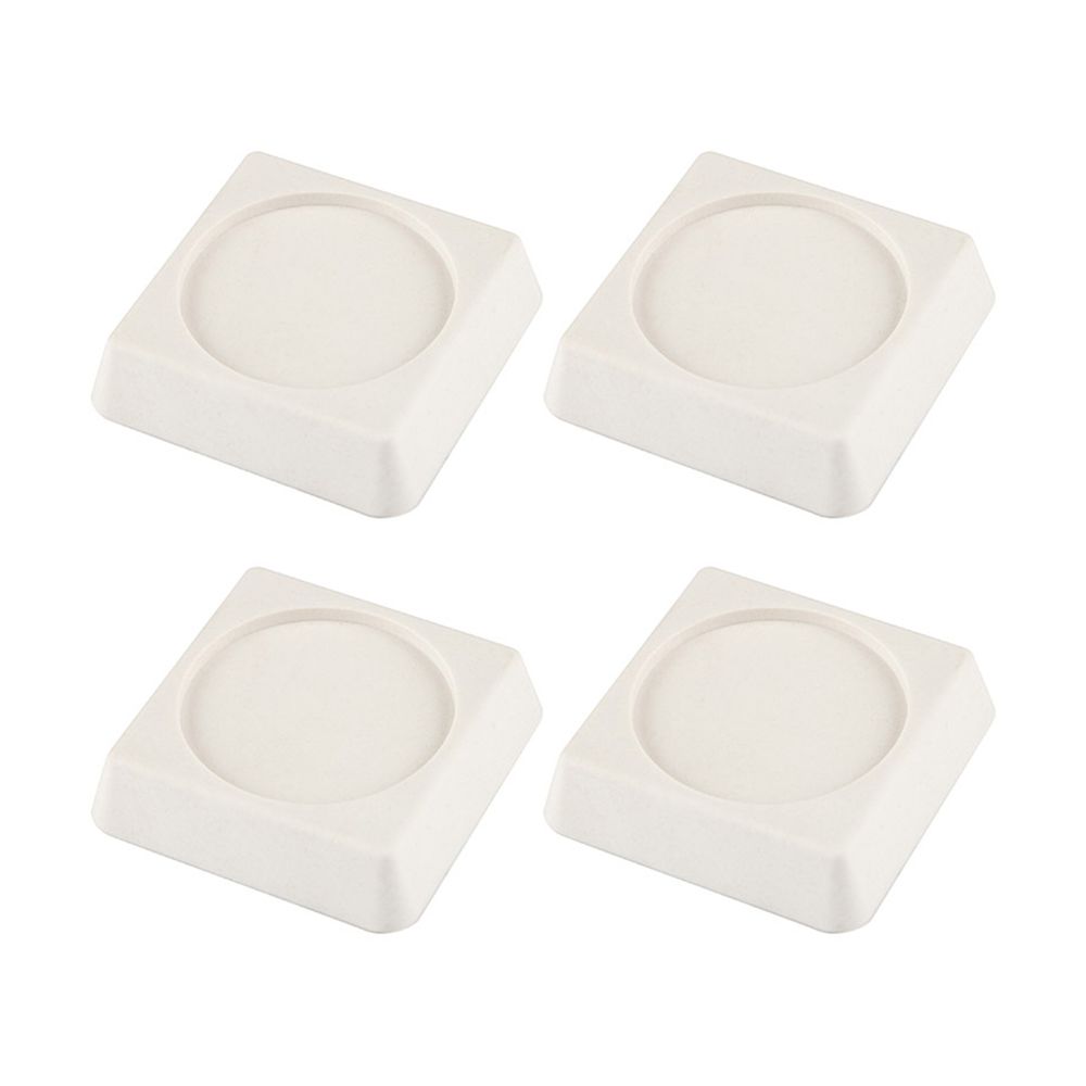 Антивибрационные подставки Рыжий кот для бытовой техники, квадратные, 4 шт, белые, 261111