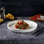 Тарелка круглая с бортом d=27cм,серия "White Raw Wood"