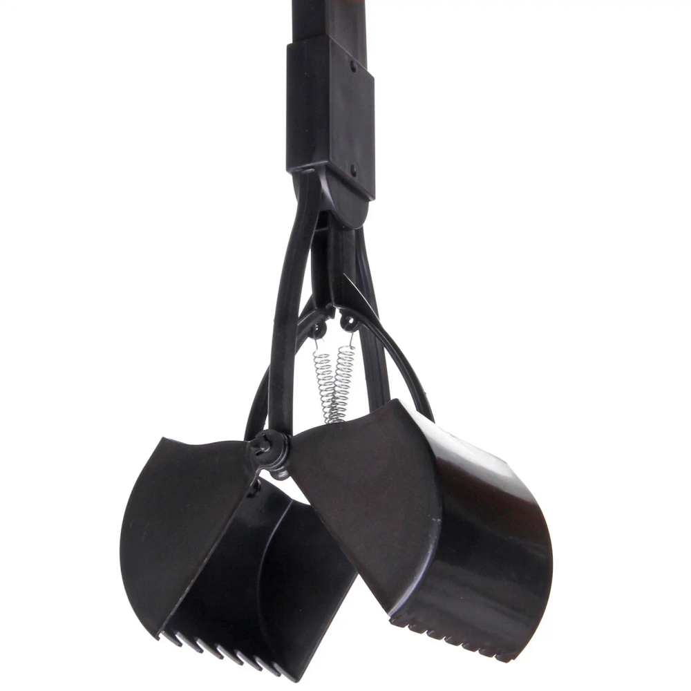 Совок - ковш для уборки за животными «Безконтактный», цвет черный, 60*30*13,5см (лейбл)