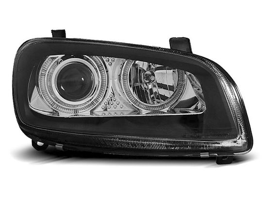 Передние фары Toyota Rav 4 angel eyes black