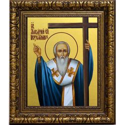 Макарий I Иерусалимский, епископ, святитель. Икона на холсте.